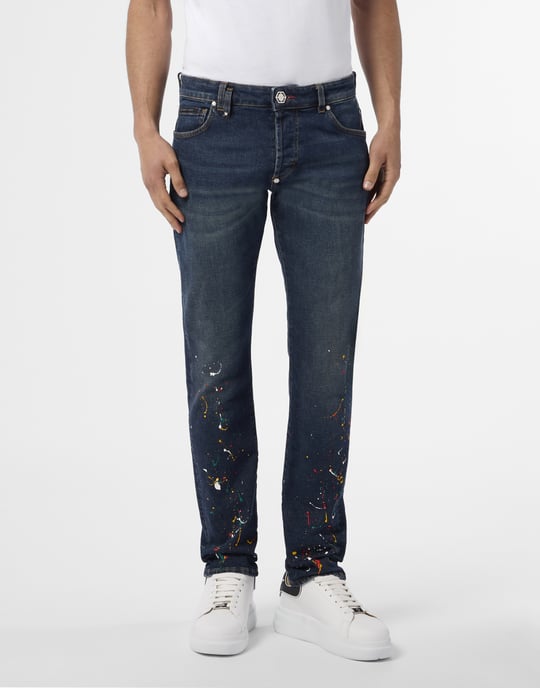 Super Straight Cut Jeans Paint - Image 2