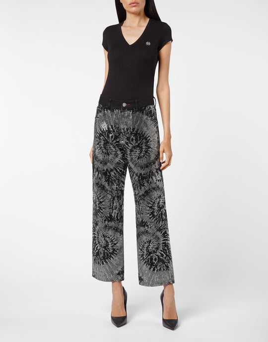 Jeans Med Hög Resning Tie Dye - Image 4