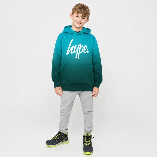 Teal Ombre Pojkar Hoodie Mjuk Avslappnad Barntröja Bekväm Passform - Image 3