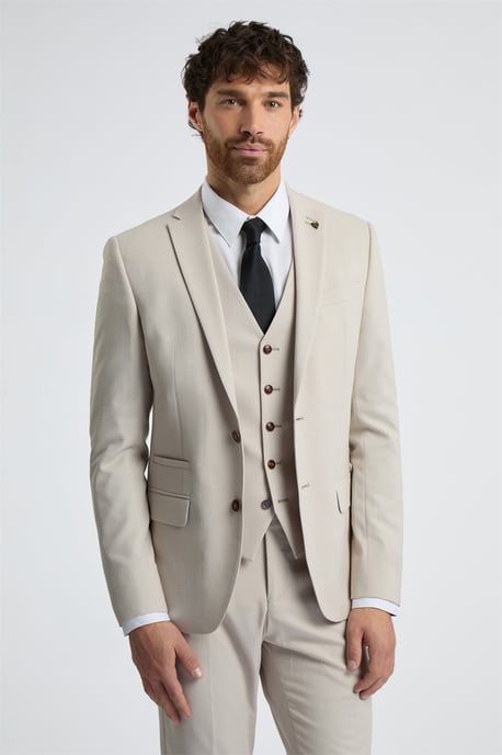 Single Breasted Two Button Slim Fit Suit Jacket - Image 1