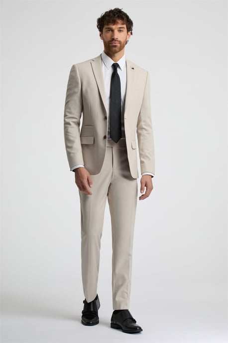 Single Breasted Two Button Slim Fit Suit Jacket - Image 5