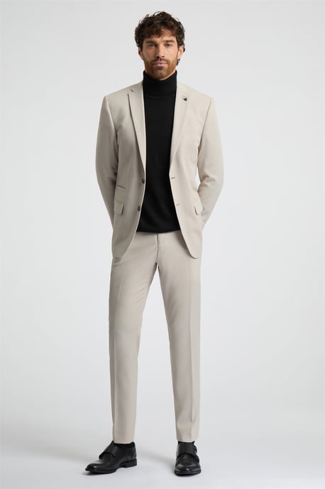 Single Breasted Two Button Slim Fit Suit Jacket - Image 6