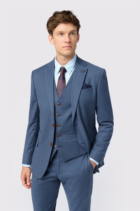 Single Breasted Two Button Slim Fit Suit Jacket - Image 1