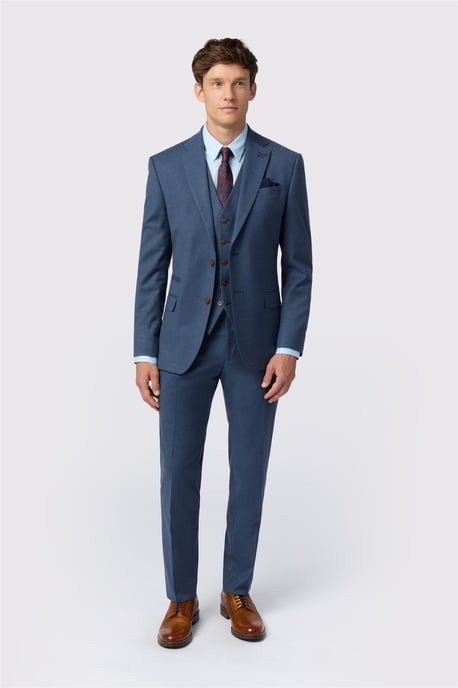 Single Breasted Two Button Slim Fit Suit Jacket - Image 2