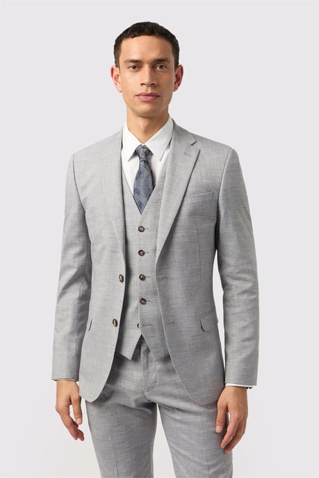 Single Breasted Two Button Slim Fit Suit Jacket - Image 1