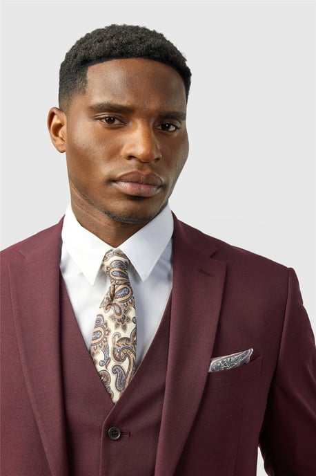 Single Breasted Two Button Slim Fit Suit Jacket - Image 4
