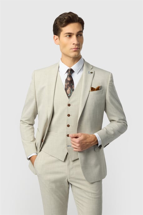 Single Breasted Two Button Slim Fit Suit Jacket - Image 1