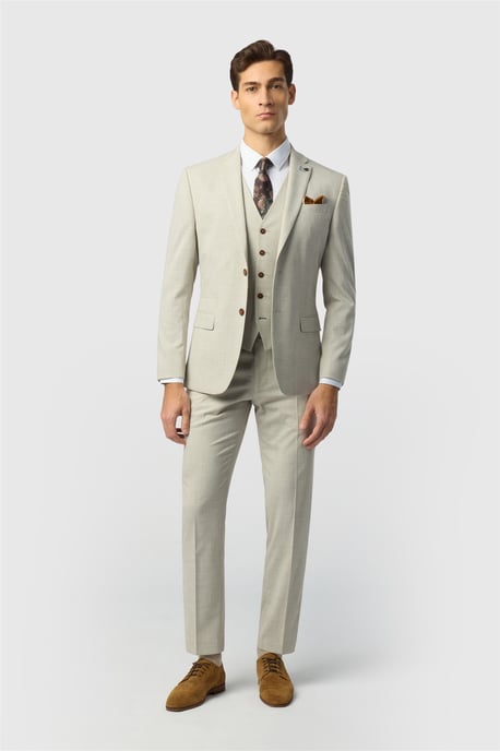 Single Breasted Two Button Slim Fit Suit Jacket - Image 2
