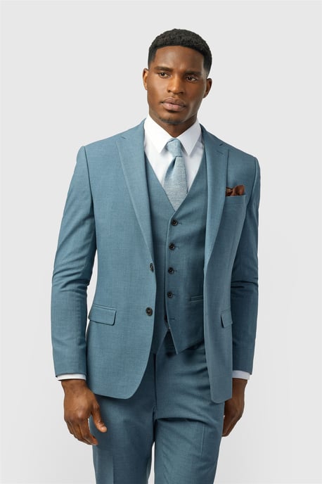 Single Breasted Two Button Slim Fit Suit Jacket - Image 1