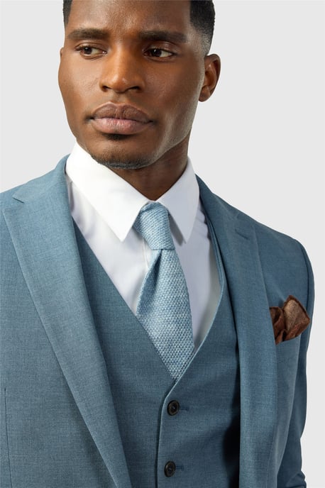 Single Breasted Two Button Slim Fit Suit Jacket - Image 4