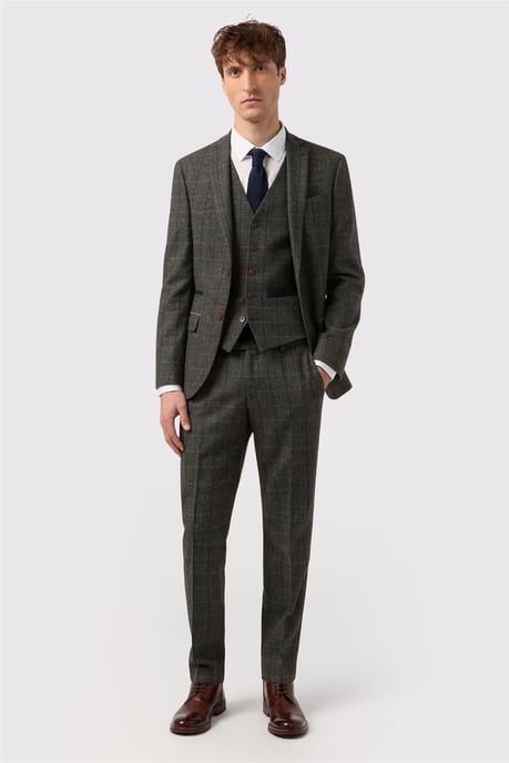 Single Breasted Two Button Slim Fit Suit Jacket - Image 2