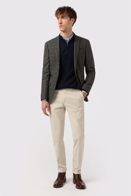 Single Breasted Two Button Slim Fit Suit Jacket - Image 5