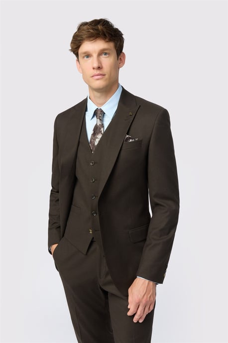 Single Breasted One Button Slim Fit Suit Jacket - Image 1