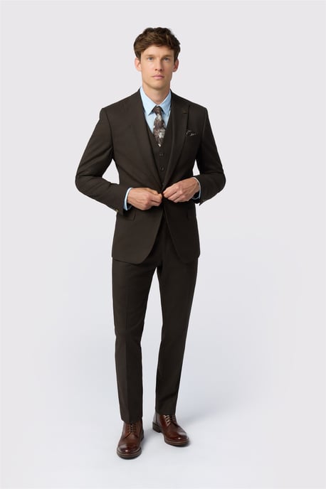 Single Breasted One Button Slim Fit Suit Jacket - Image 2