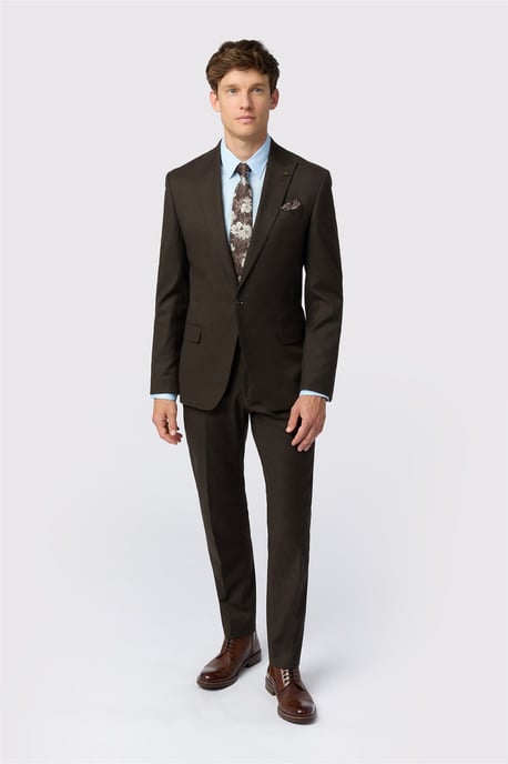 Single Breasted One Button Slim Fit Suit Jacket - Image 3