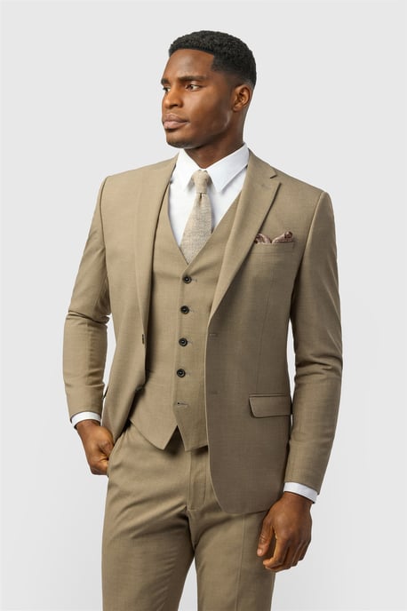 Single Breasted Two Button Slim Fit Suit Jacket - Image 1