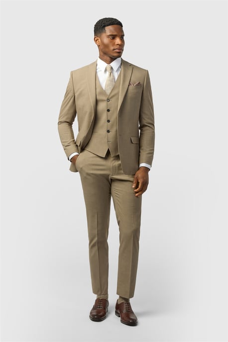 Single Breasted Two Button Slim Fit Suit Jacket - Image 4