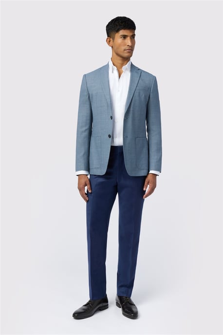 Single Breasted Two Button Slim Fit Suit Jacket - Image 2