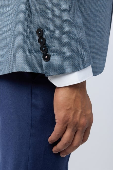 Single Breasted Two Button Slim Fit Suit Jacket - Image 6