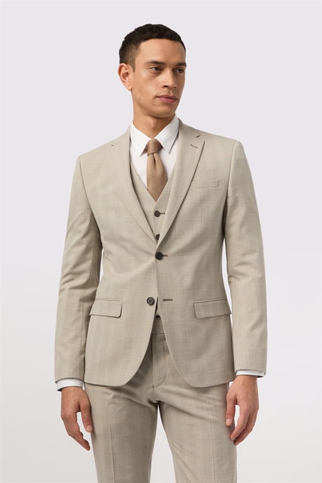 Single Breasted Two Button Slim Fit Suit Jacket - Image 1