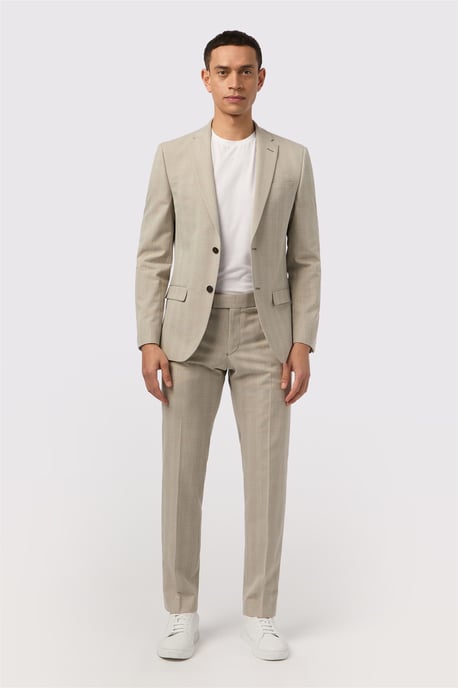Single Breasted Two Button Slim Fit Suit Jacket - Image 4