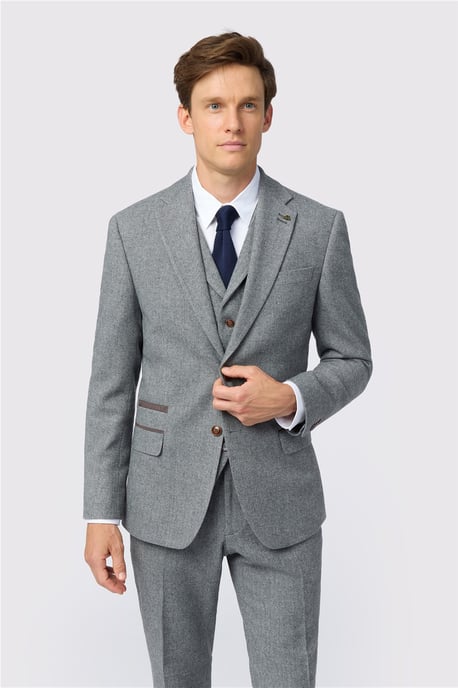 Single Breasted Two Button Slim Fit Suit Jacket - Image 1