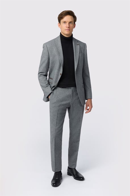 Single Breasted Two Button Slim Fit Suit Jacket - Image 4