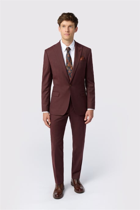 Single Breasted One Button Slim Fit Suit Jacket - Image 3