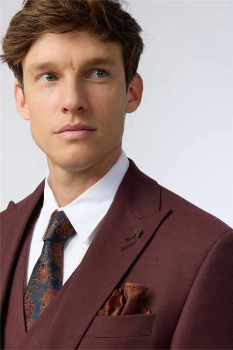 Single Breasted One Button Slim Fit Suit Jacket - Image 4