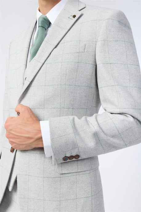 Single Breasted Two Button Tailored Suit Jacket - Image 5