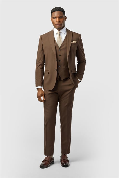 Single Breasted Two Button Slim Fit Suit Jacket - Image 2