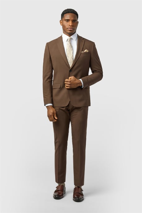 Single Breasted Two Button Slim Fit Suit Jacket - Image 3