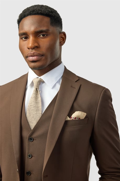 Single Breasted Two Button Slim Fit Suit Jacket - Image 4