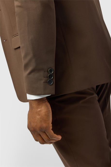 Single Breasted Two Button Slim Fit Suit Jacket - Image 5