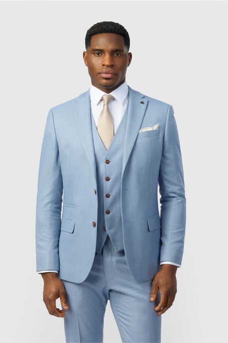 Single Breasted Two Button Slim Fit Suit Jacket - Image 1