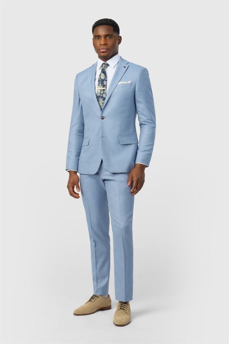 Single Breasted Two Button Slim Fit Suit Jacket - Image 3