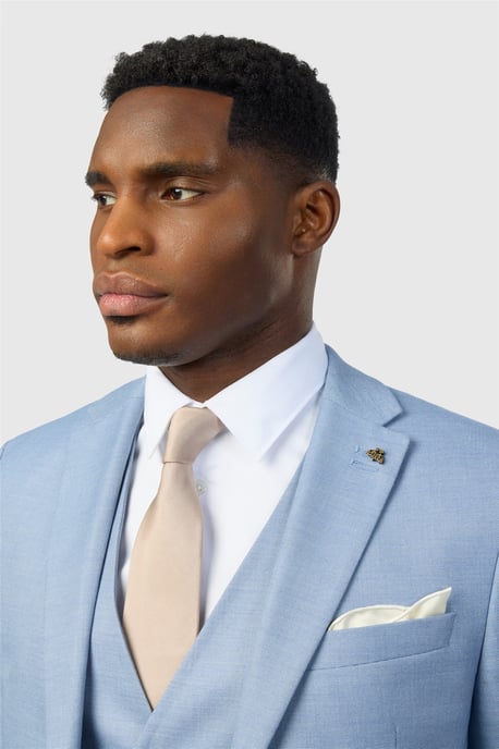 Single Breasted Two Button Slim Fit Suit Jacket - Image 5