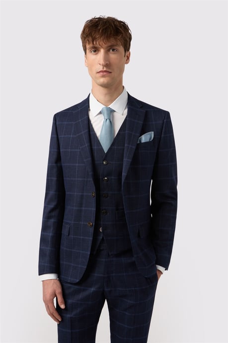 Single Breasted Two Button Slim Fit Suit Jacket - Image 1