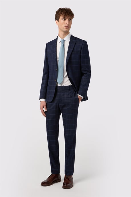 Single Breasted Two Button Slim Fit Suit Jacket - Image 4