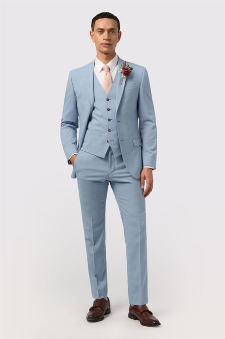 Single Breasted One Button Slim Fit Suit Jacket - Image 3