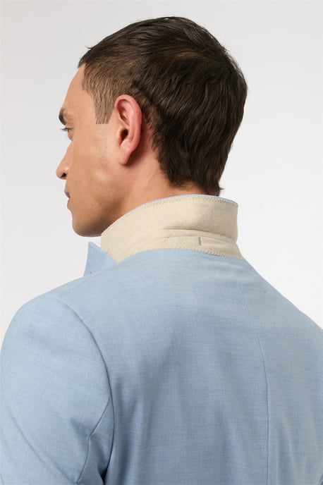 Single Breasted One Button Slim Fit Suit Jacket - Image 6