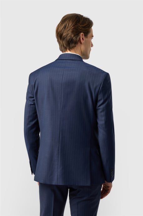 Double Breasted Six Button Slim Fit Suit Jacket - Image 5