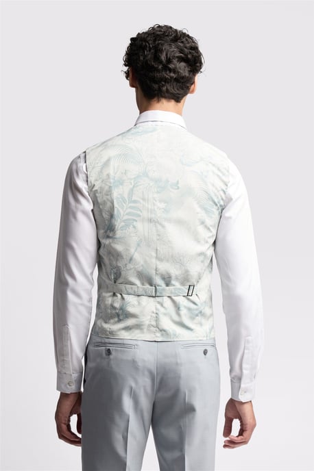 Single Breasted Five Button V-neck Slim Fit Suit Waistcoat - Image 2