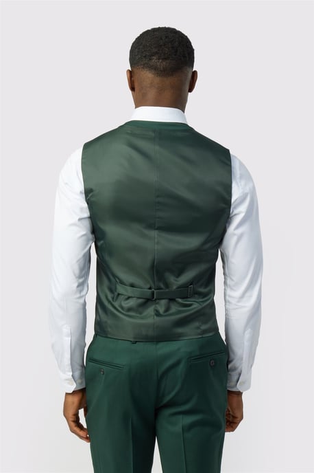 Single Breasted Five Button V-neck Tailored Suit Waistcoat - Image 3