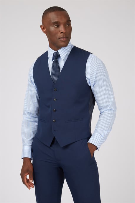 Single Breasted Five Button Slim Fit Suit Waistcoat - Image 1