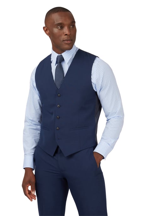Single Breasted Five Button Slim Fit Suit Waistcoat - Image 4