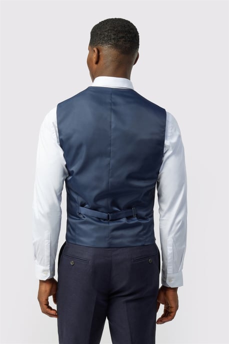 Single Breasted Five Button V-neck Tailored Suit Waistcoat - Image 3
