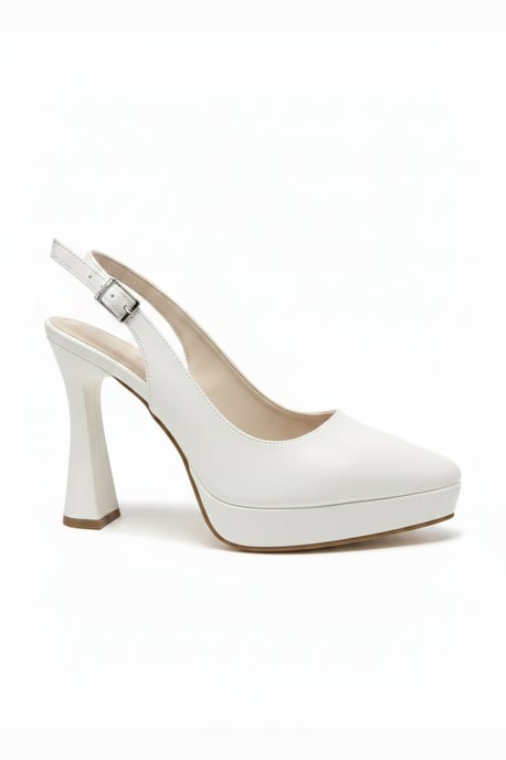 Corin Pointed Toe Slingback Wedding Platform Pump - Image 2
