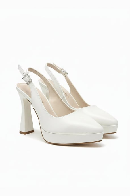 Corin Pointed Toe Slingback Wedding Platform Pump - Image 5