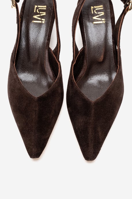 Dioris Leather Slingback Kitten Heel Pump - Image 2
